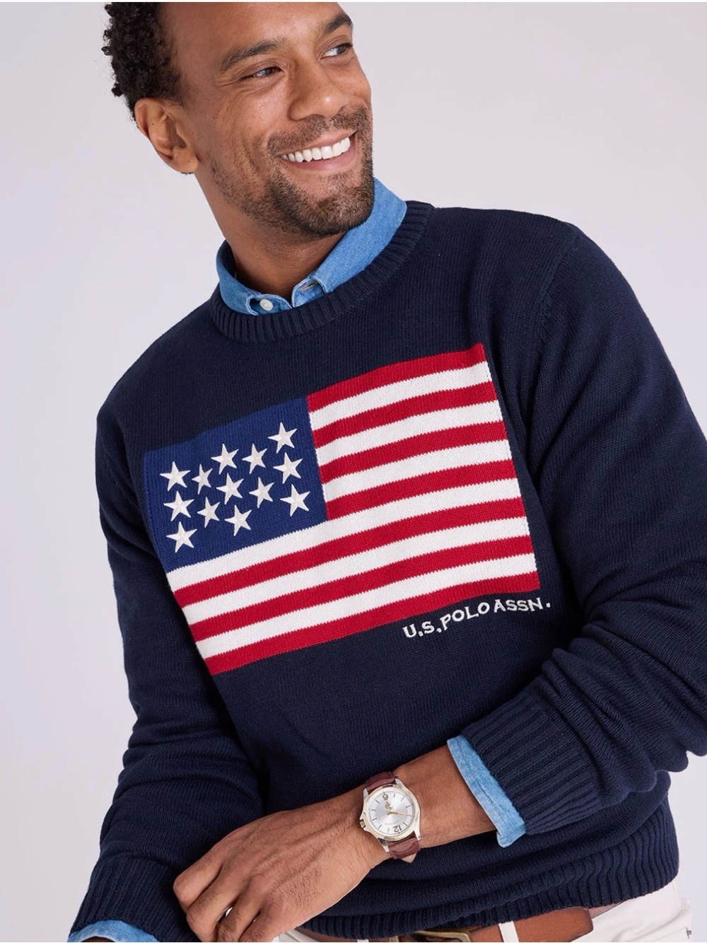 U.S. Polo Assn. Flag Crew Neck Sweater / Size XL
